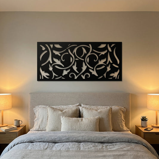Laser cut floral wall panel for modern home decoration