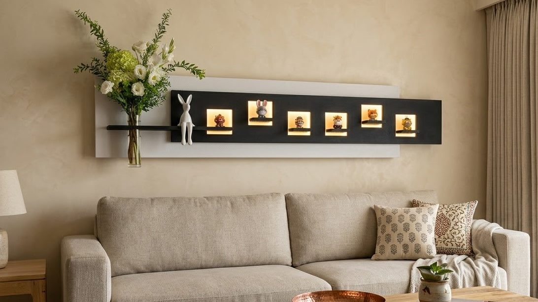 LED wall art with warm white 3000K LED backlight