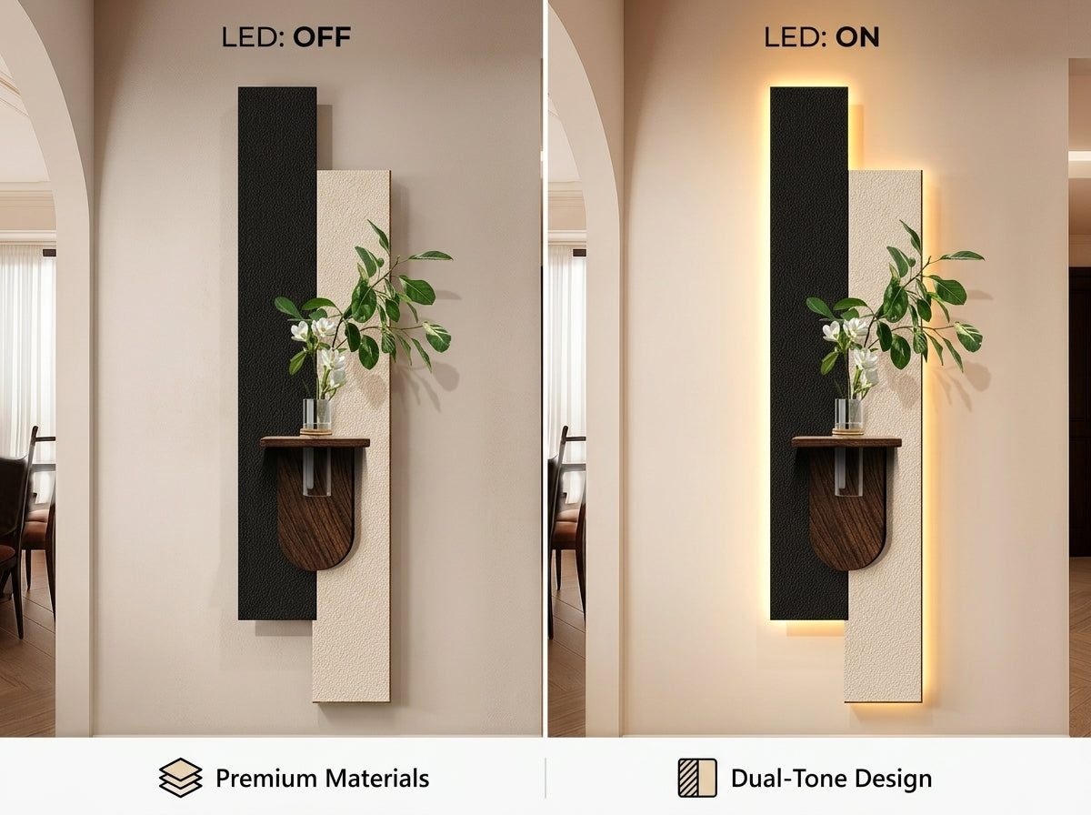 LED wall art warm white 3000K backlight glow