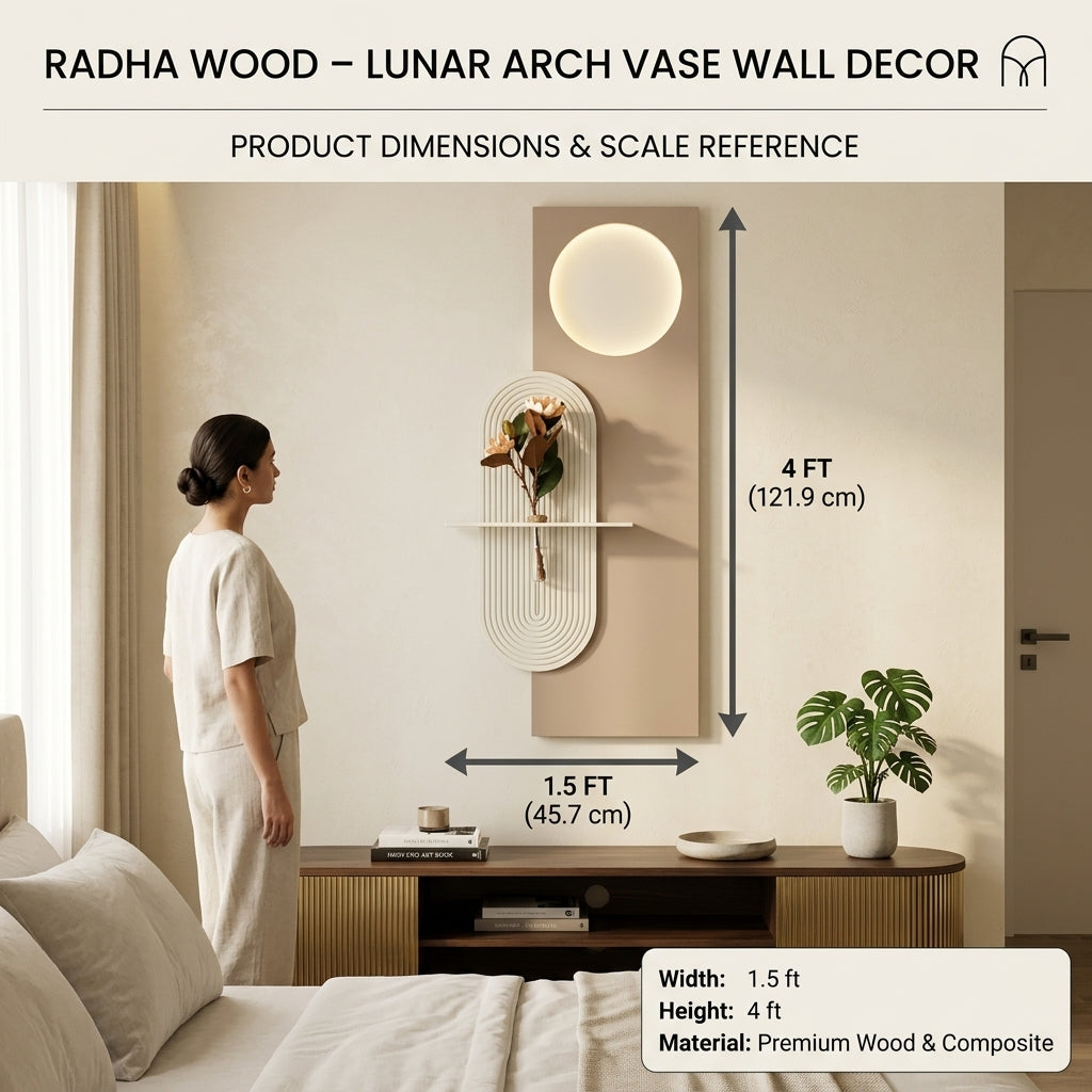 LED wall art Lunar Arch Vase Panel box contents