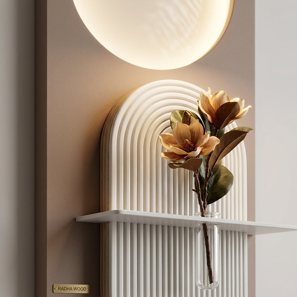LED wall art Lunar Arch Vase Panel for living room wall decor
