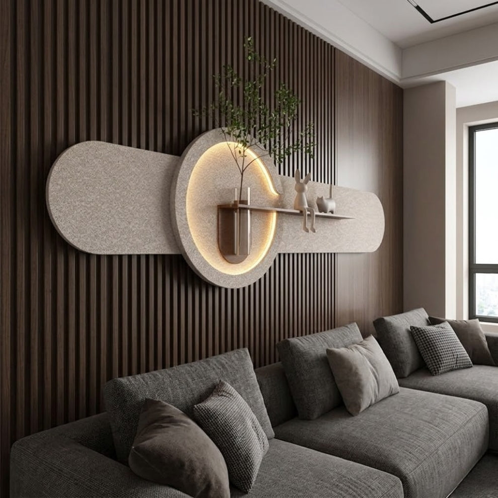 Premium MDF wall art shelf close-up detail modern home decor