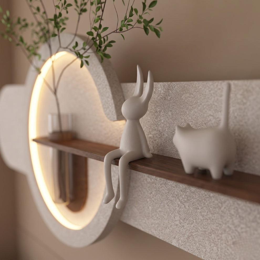 Strong laminated MDF wall decor shelf modern style